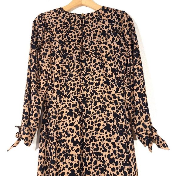 NEW Reformation Port Leopard Print Midi Dress Blitz Brown Animal French Girl - Picture 8 of 12